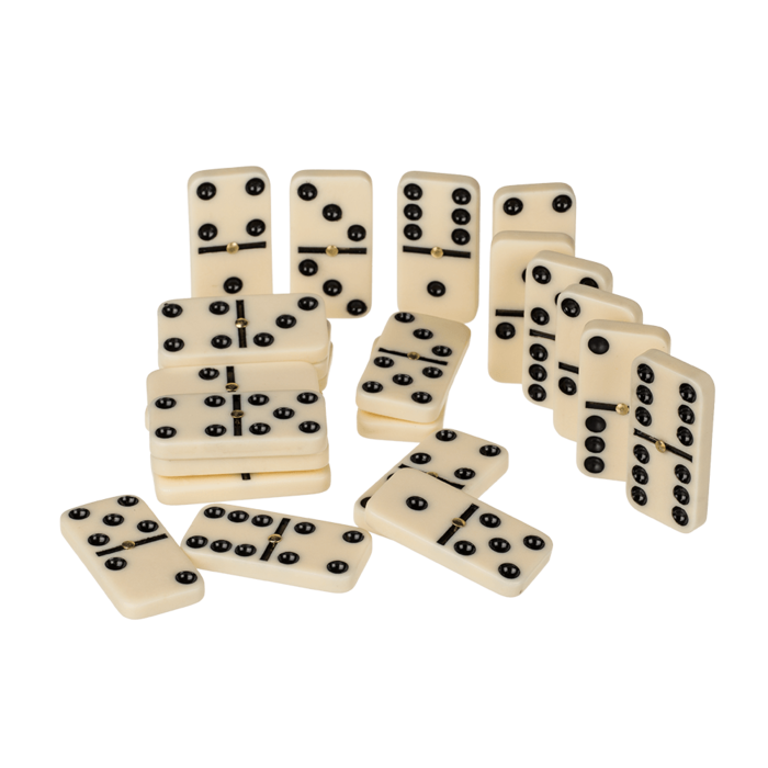 Dominospiel in Blechdose