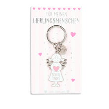 Schutzengel Anhänger weiß - "Für meinen Lieblingsmenschen"