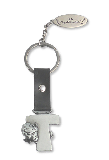 Buchstaben-Schlüsselanhänger mit Schutzengelchen
