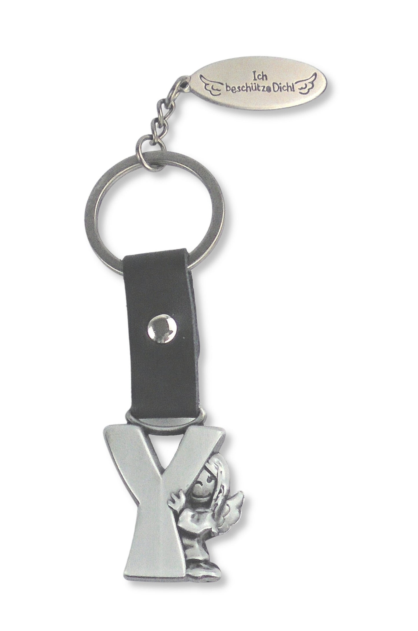 Buchstaben-Schlüsselanhänger mit Schutzengelchen