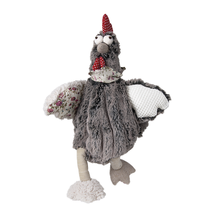 SÄNGER Kirschkernkissen "Huhn Trude", Plüschbezug 36 x 20 cm