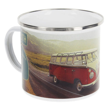 VW T1 Bus Emaille Tasse "Highway"