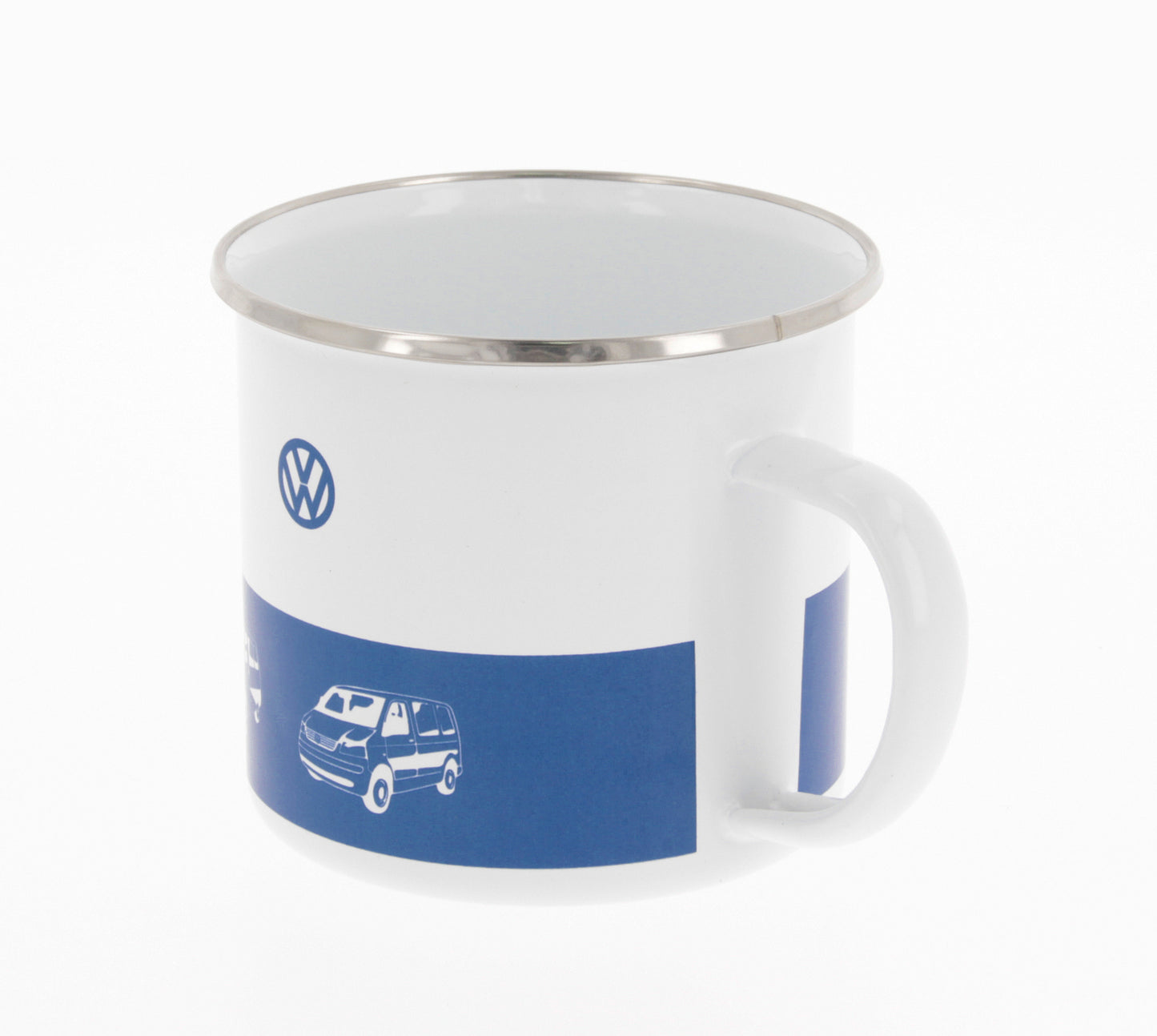 VW T1 Bus Emaille Tasse - Bulli Driver aus verschiedenen Blickwinkeln