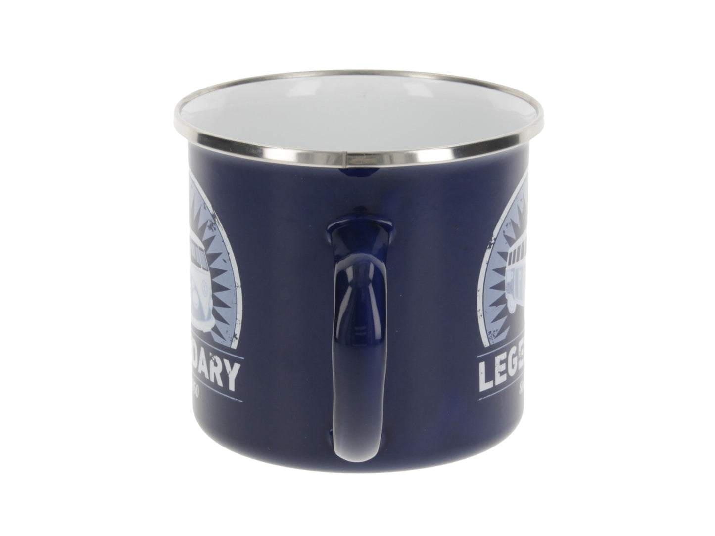 VW T1 Bus Emaille Tasse - Legendary aus verschiedenen Blickwinkeln