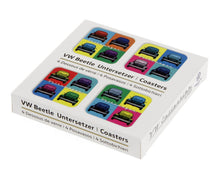 VW Käfer/Beetle Untersetzer - Multicolor, 4er Set