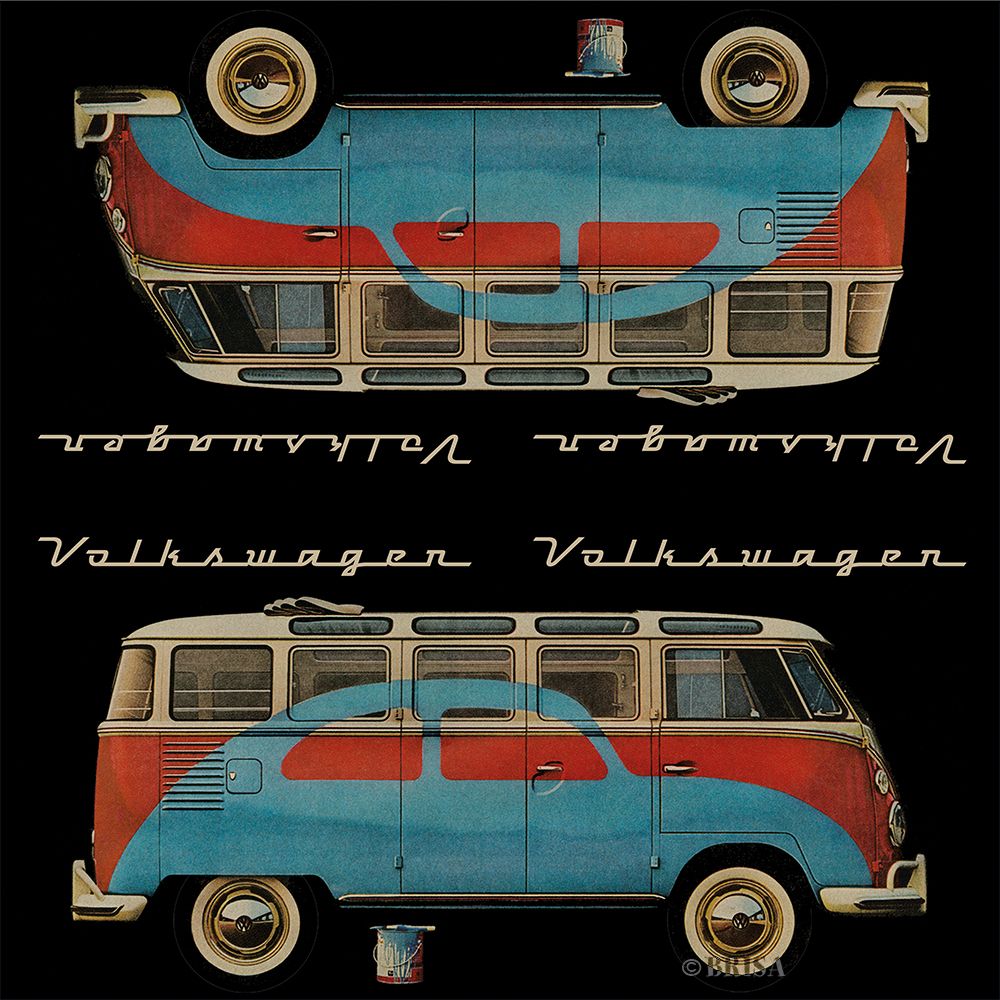 VW Servietten - T1 Bulli & Käfer, volles Motiv