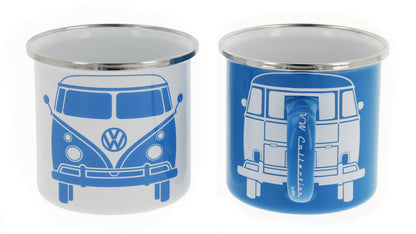 VW T1 Bulli Emaille Tassen - 2er-Set, 350ml
