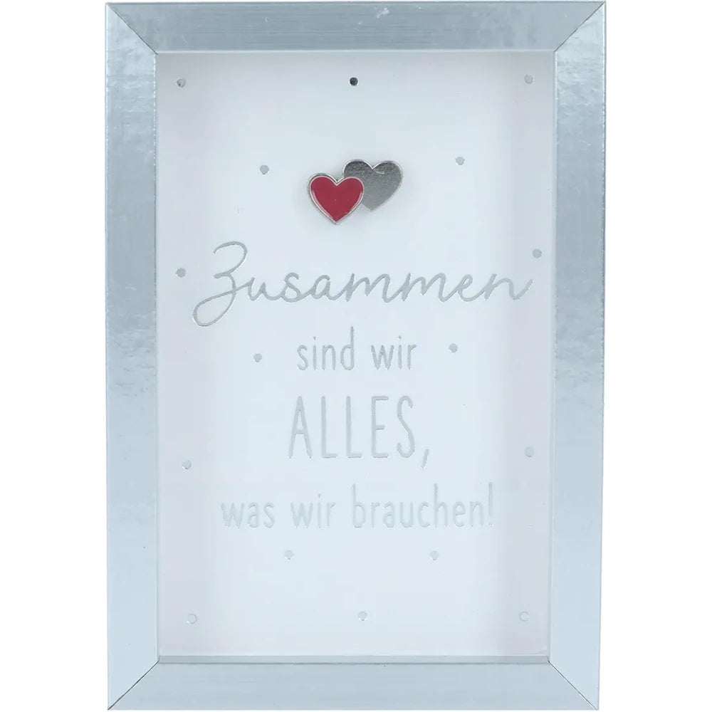 Mini-Bilderrahmen mit Schriftzug "Zusammen"