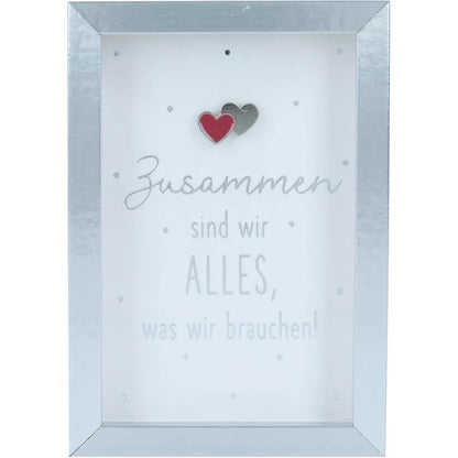Mini-Bilderrahmen mit Schriftzug "Zusammen"