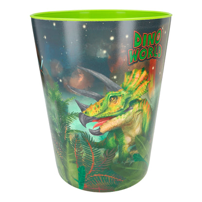 DINO WORLD Mülleimer, Kunststoff in grün oder blau