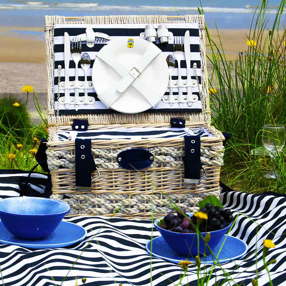 Picknickkorb "Marine" für 2/4/6 Personen