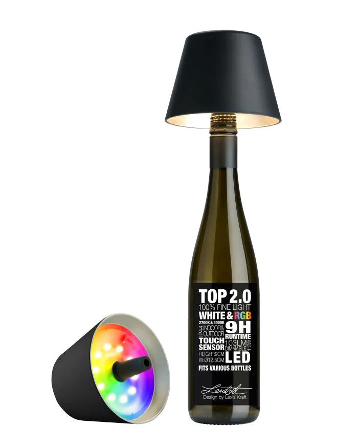 SOMPEX TOP 2.0 - Akku-Flaschenleuchte - RGBW - 1,3W in verschiedenen Farben