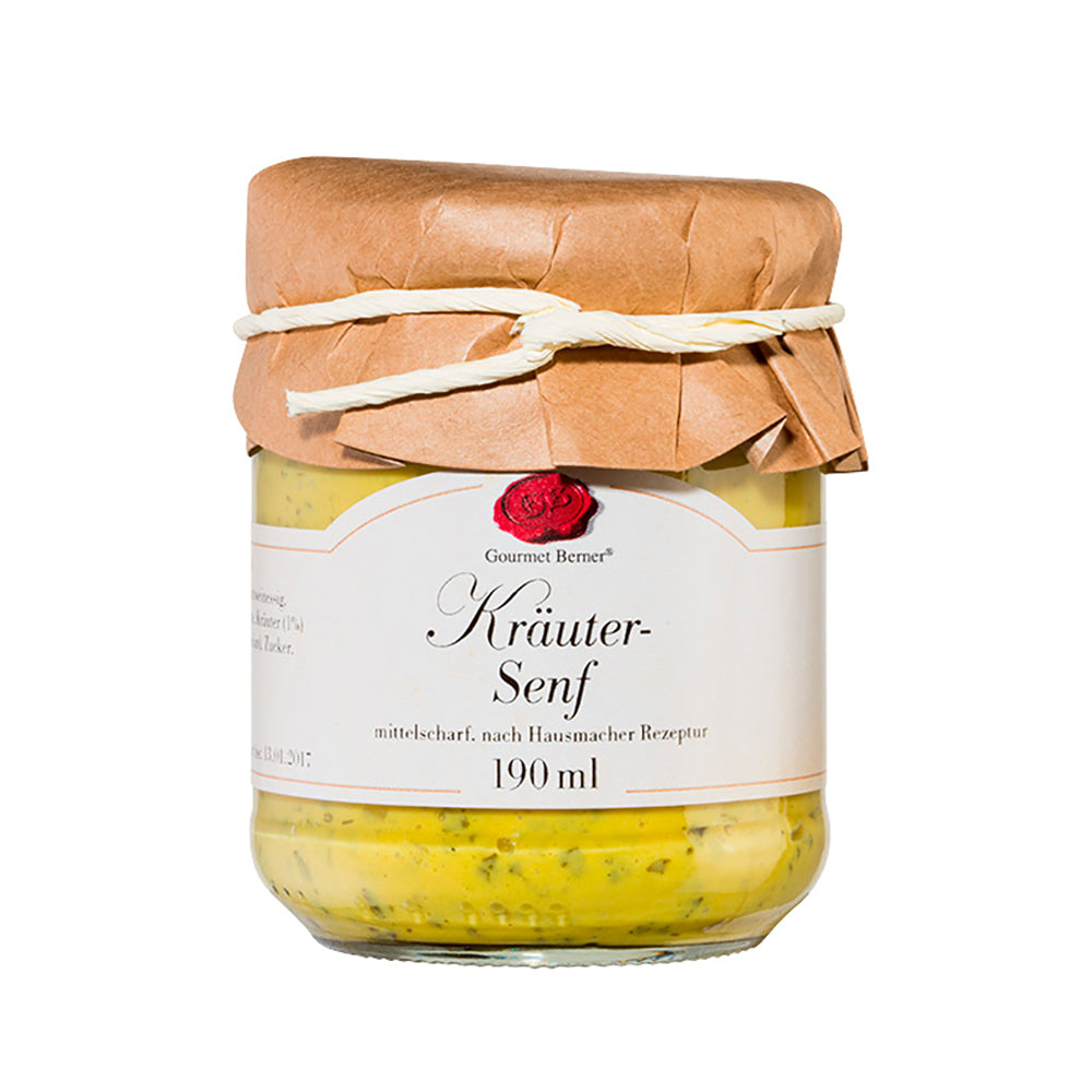 Gourmet Berner® Kräuter-Senf im 190ml Glas