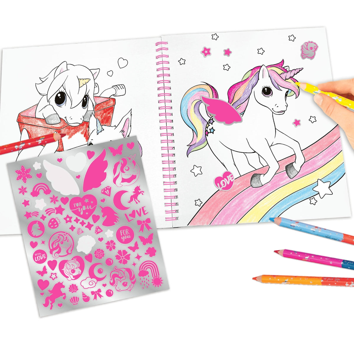 Ylvi Malbuch mit Einhorn Pailletten