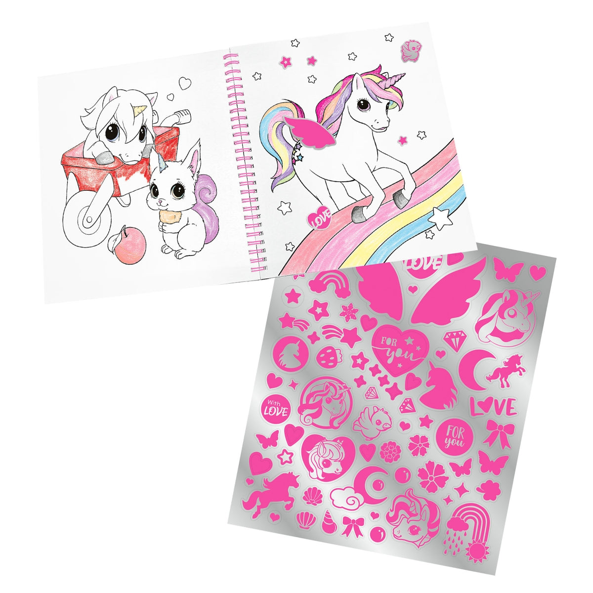 Ylvi Malbuch mit Einhorn Pailletten