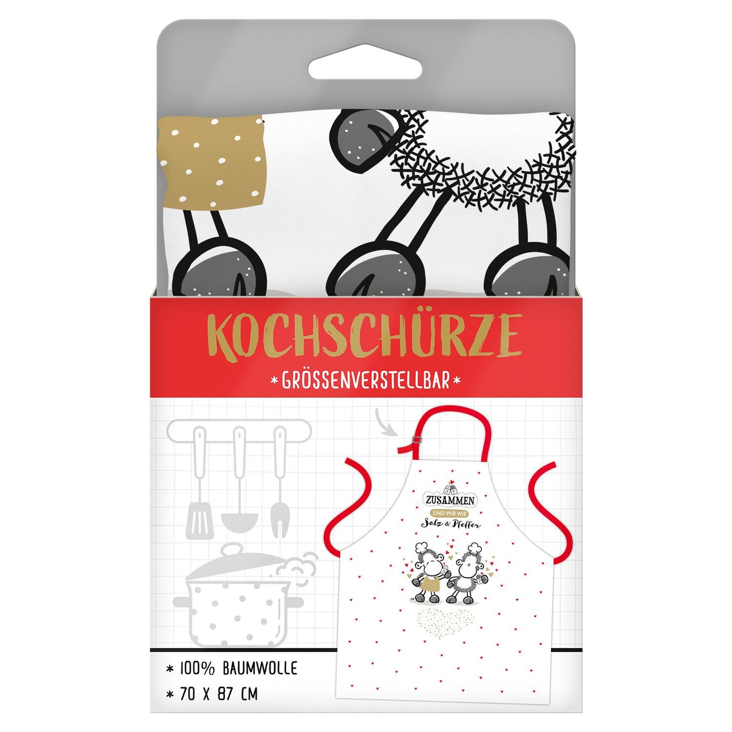 Sheepworld - Kochschürze "Zusammen sind wir wie Salz & Pfeffer"