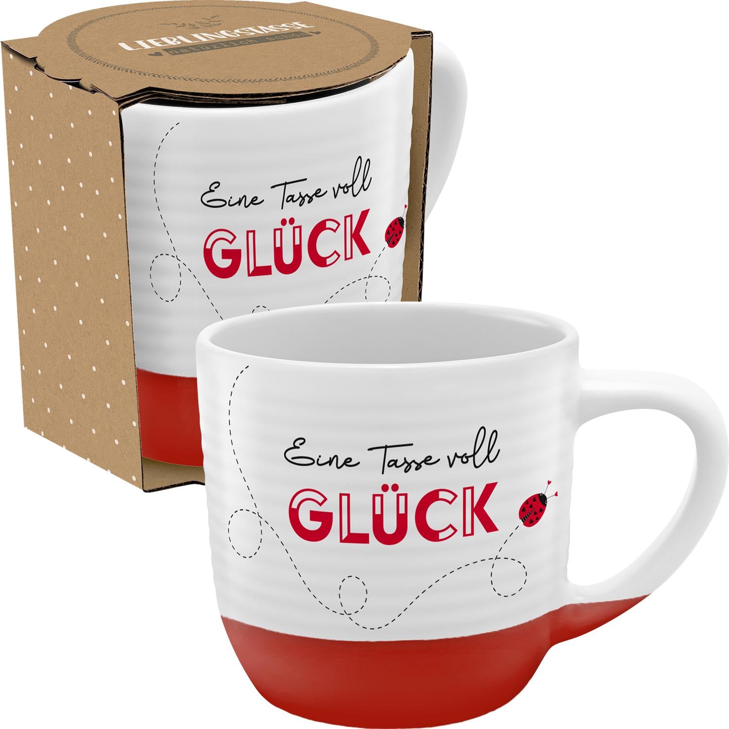 Sheepworld – Lieblingstasse “Eine Tasse voll Glück” mit Geschenkbanderole