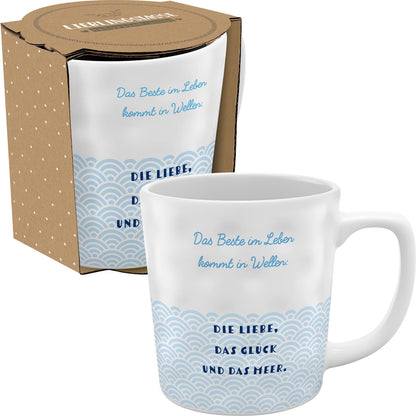 Sheepworld - Lieblingstasse "Das Beste im Leben kommt in Wellen..."
