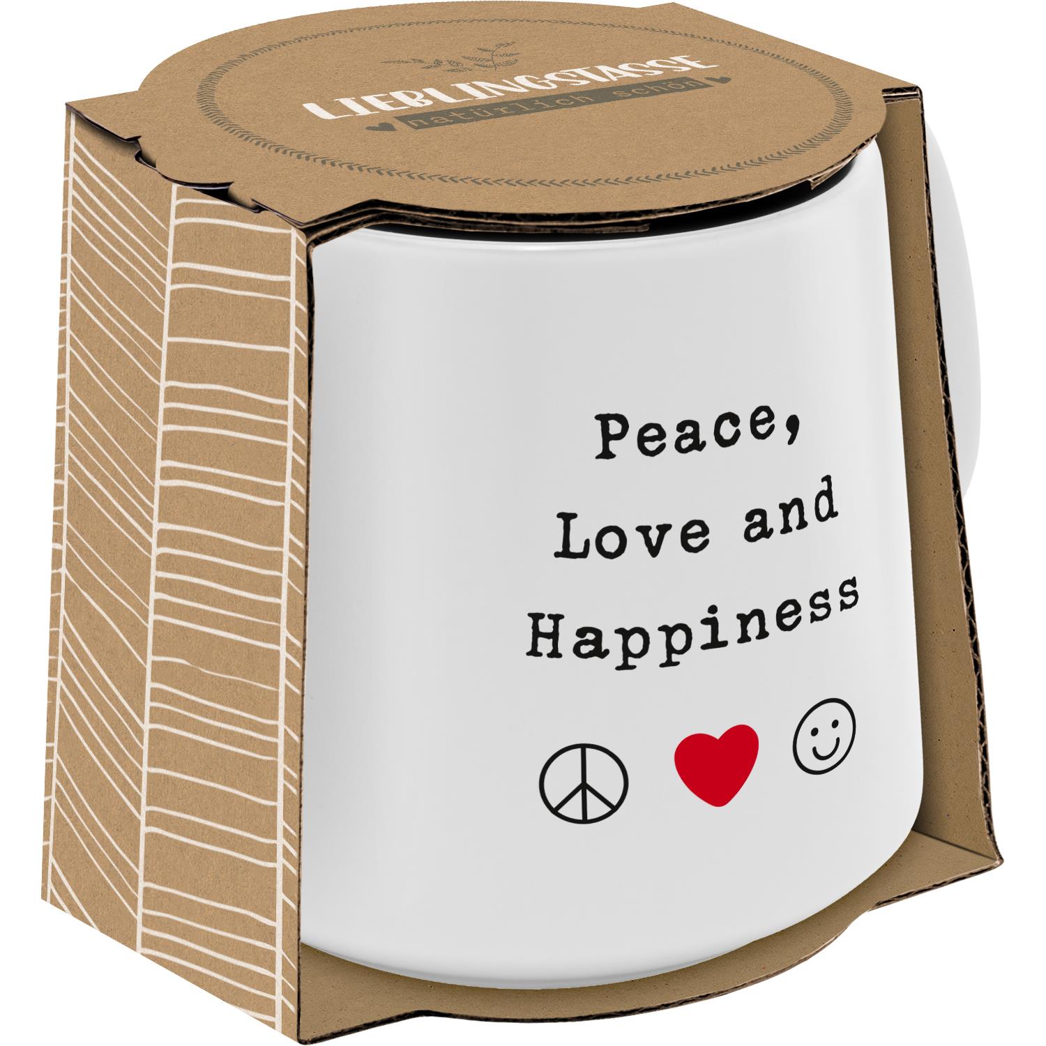 Sheepworld - Lieblingstasse "Peace, Love and Happiness"