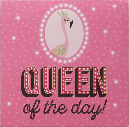 Pop-up-Musikkarte "Queen of the Day" mit Licht-Effekt