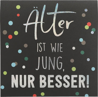 Pop-up-Musikkarte "Älter ist wie jung" mit Licht-Effekt