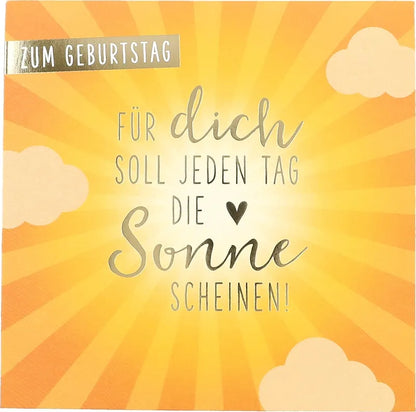 Pop-up-Musikkarte "Here comes the sun" mit Licht-Effekt