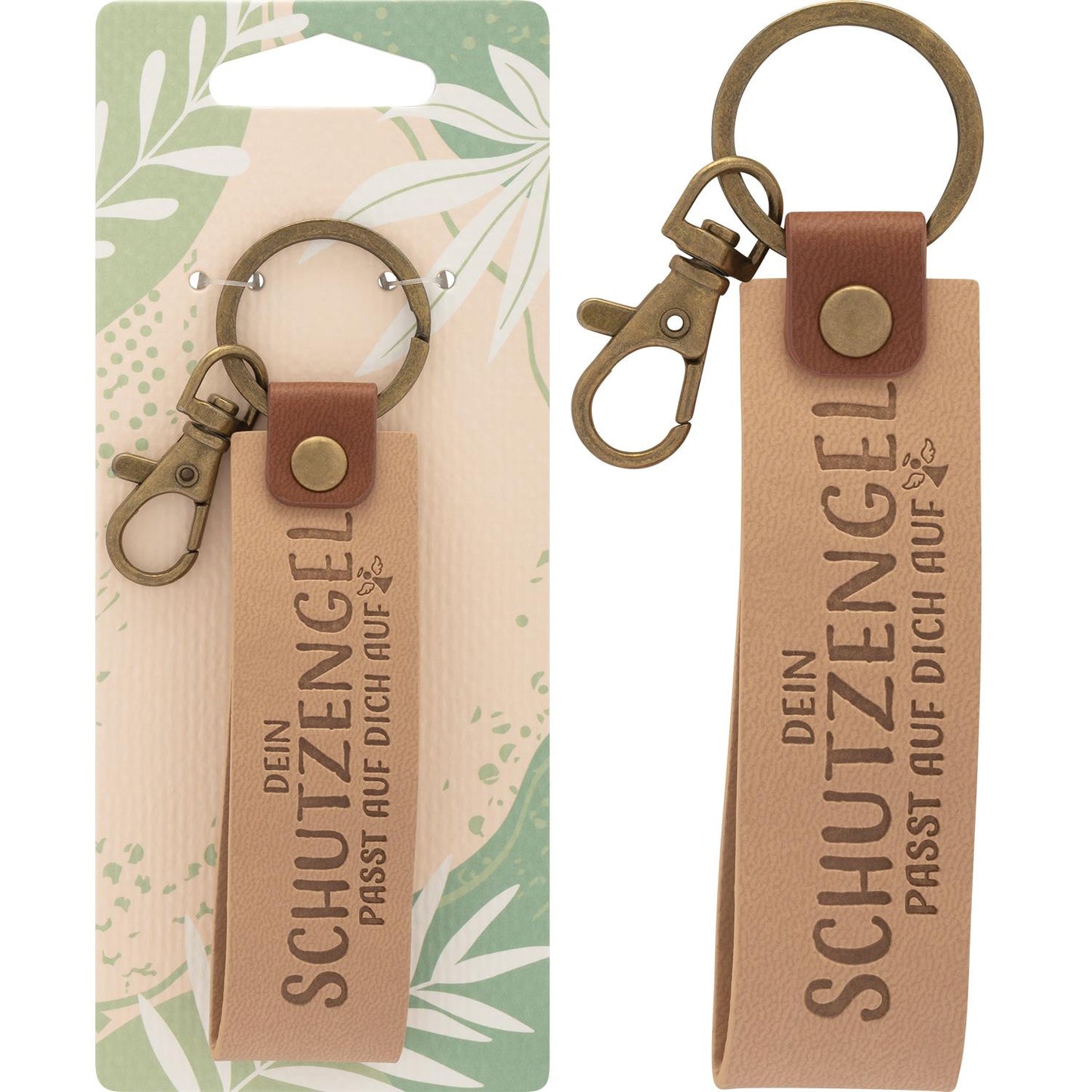 Sheepworld Kunstleder-Schlüsselanhänger "Dein Schutzengel…"