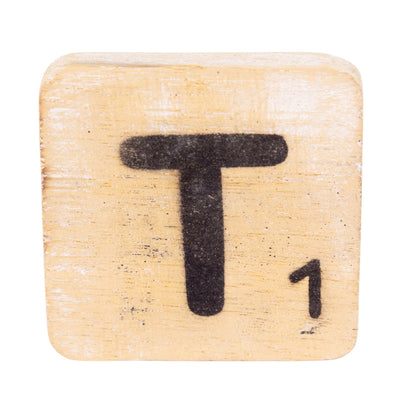 Wörterpuzzle - Holztafeln mit Buchstaben, Zeichen, Symbolen