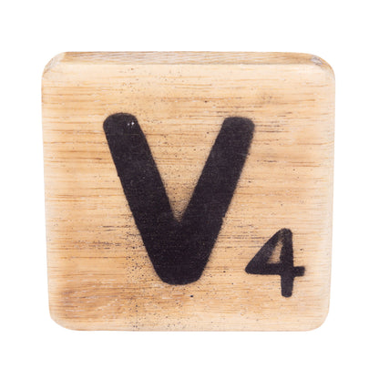 Wörterpuzzle - Holztafeln mit Buchstaben, Zeichen, Symbolen