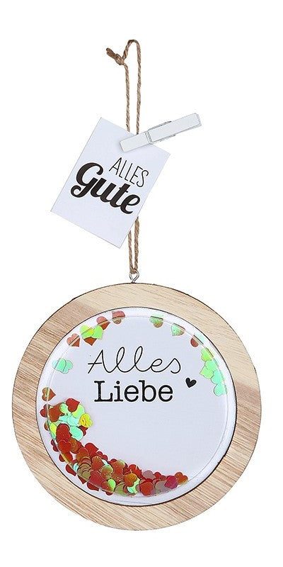 Konfetti-Geschenkanhänger aus Holz *