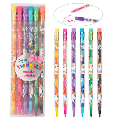 Ylvi "Colour Twinnies" Steckbuntstifte mit Radiertopper