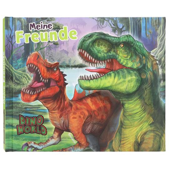 Dino World Freundebuch - Cover mit zwei Dinos