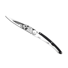 Deejo 37g - Taschenmesser mit Ebenholzgriff - Latino Skull