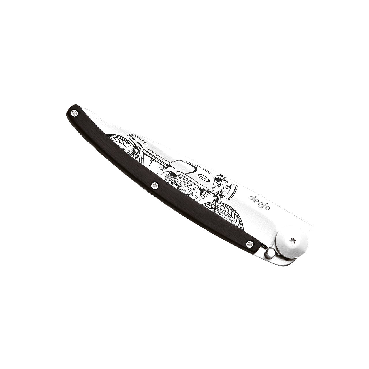 Deejo 37g - Taschenmesser mit Ebenholzgriff - Café Racer