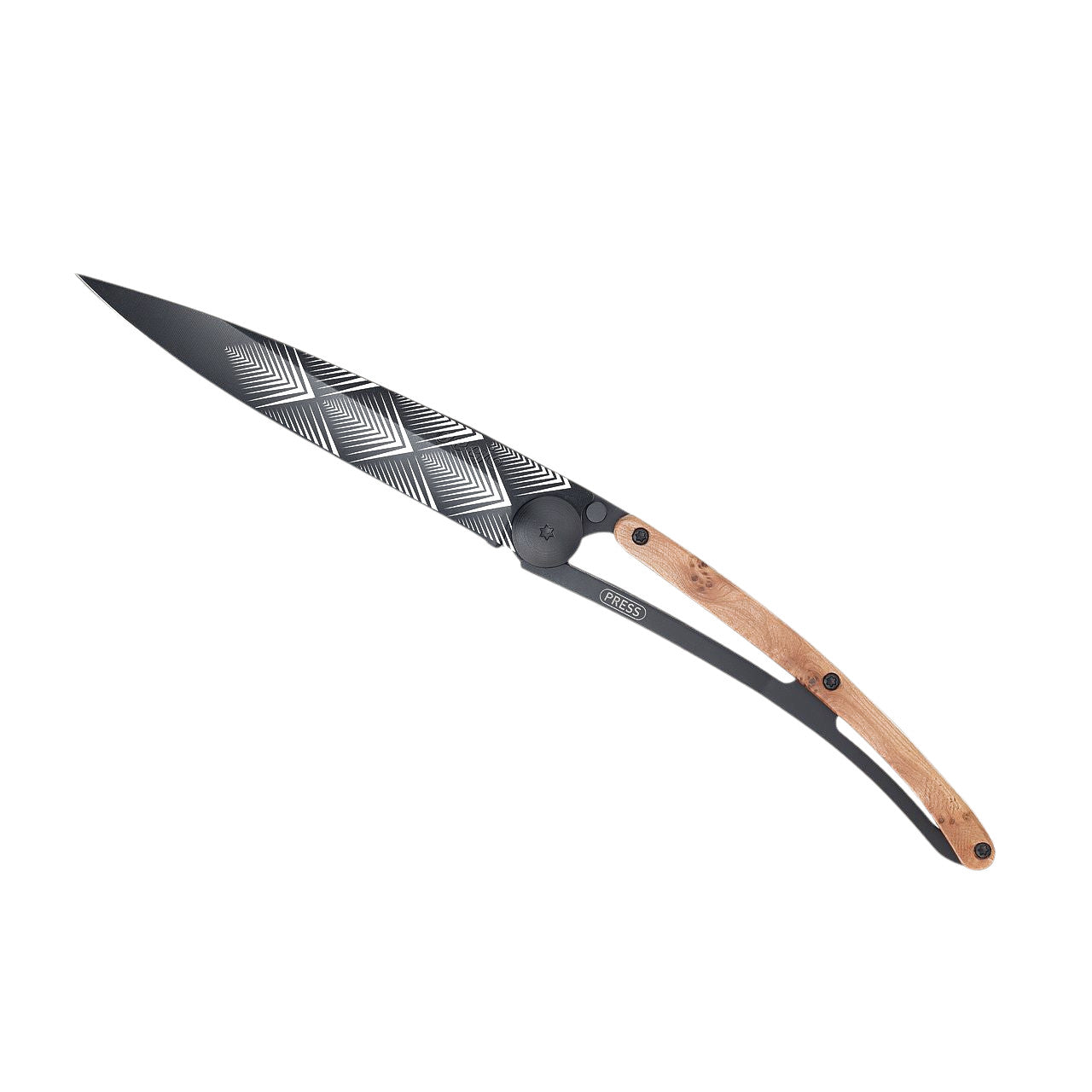 Deejo 37g - Taschenmesser mit Wacholderholzgriff - Art Déco