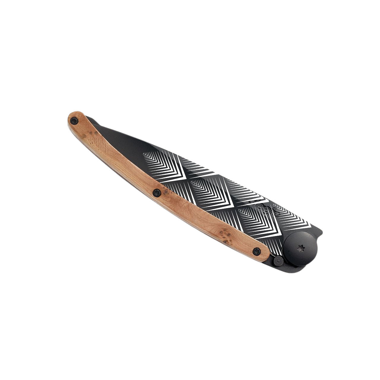 Deejo 37g - Taschenmesser mit Wacholderholzgriff - Art Déco