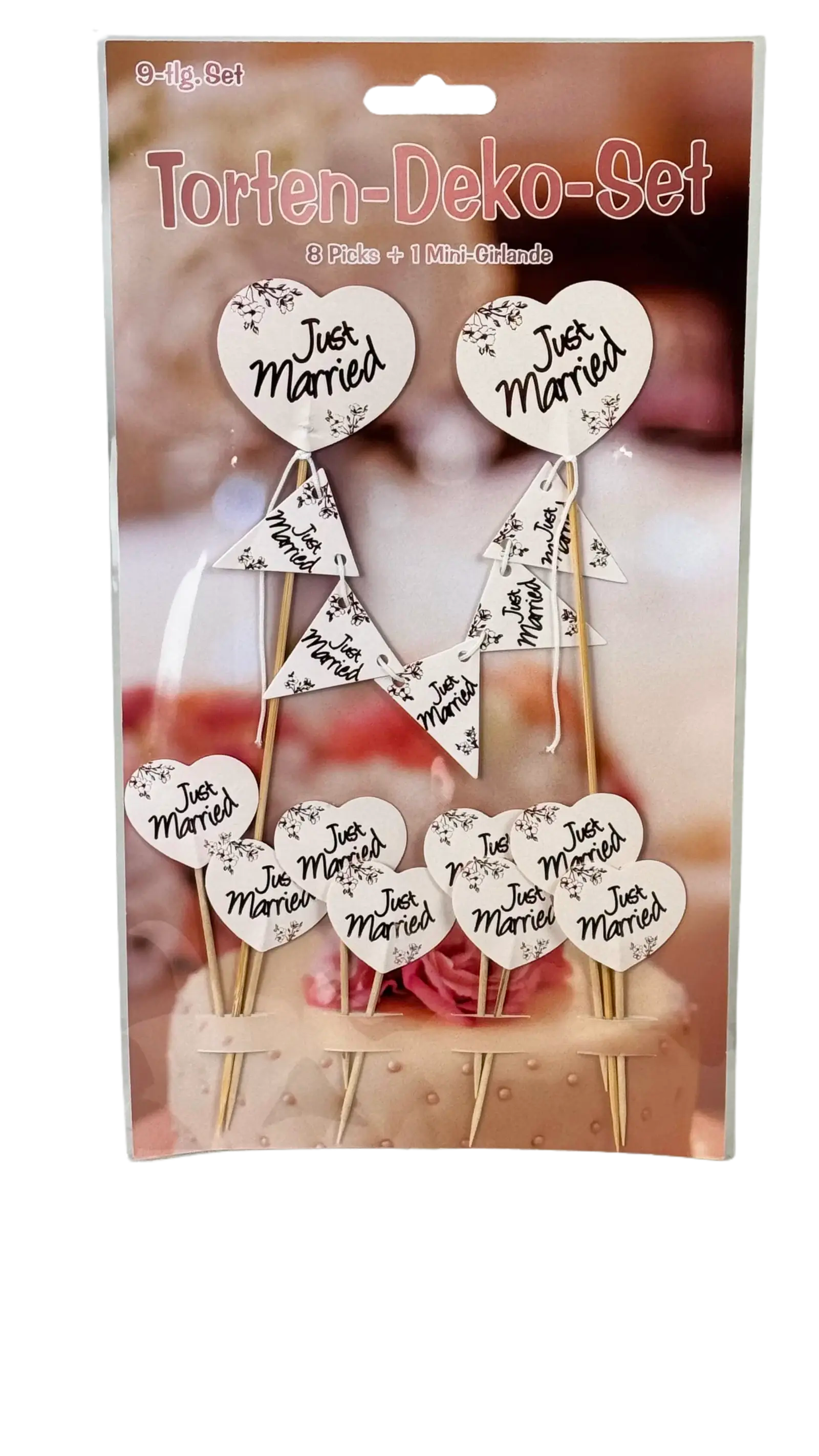 Torten-Deko-Set "Just Married" Roségold