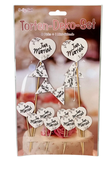 Torten-Deko-Set "Just Married" Roségold
