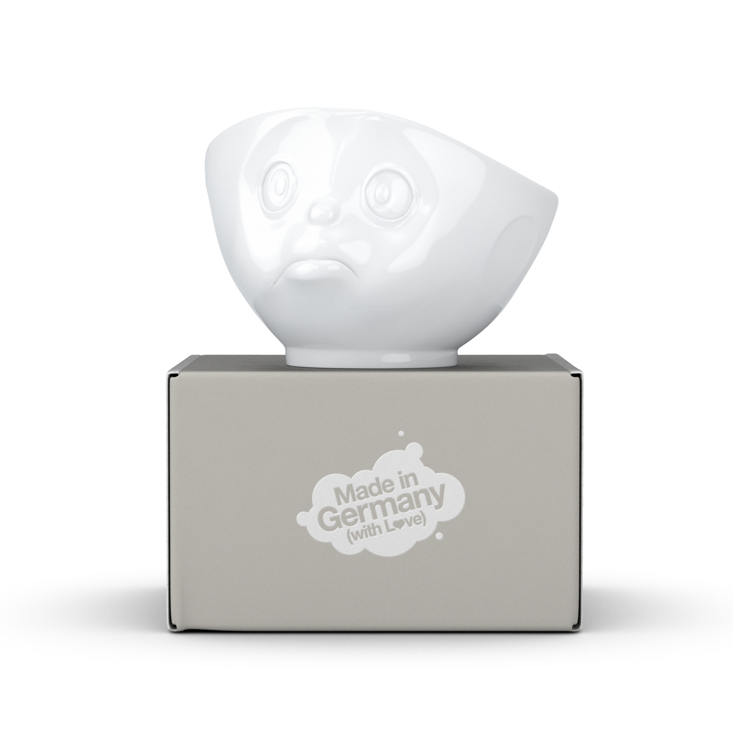 FiftyEight Schale "Schmollend", Seitlich, weiß mit passender Geschenkbox