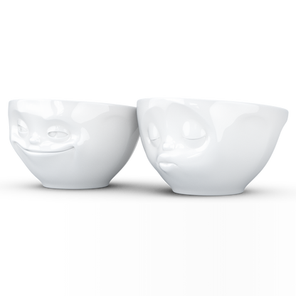 FiftyEight Schälchen-Set "Küssend & Grinsend", seitlich, weiß