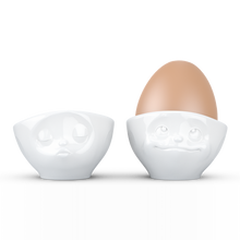FiftyEight Eierbecher-Set "Küssend & Verträumt", weiß, Front
