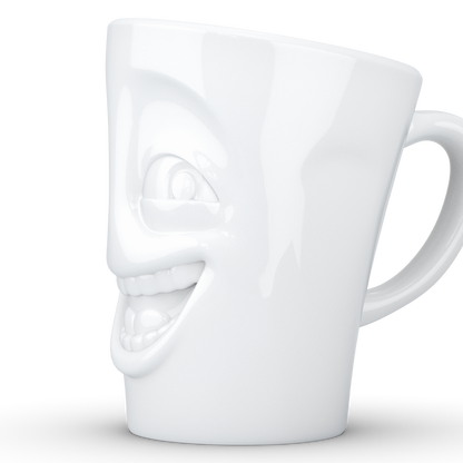 FiftyEight Henkelbecher "Witzig", weiß, Seite