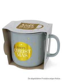 Kultbecher Merry Christmas mit Kugel Motiv in Verpackung