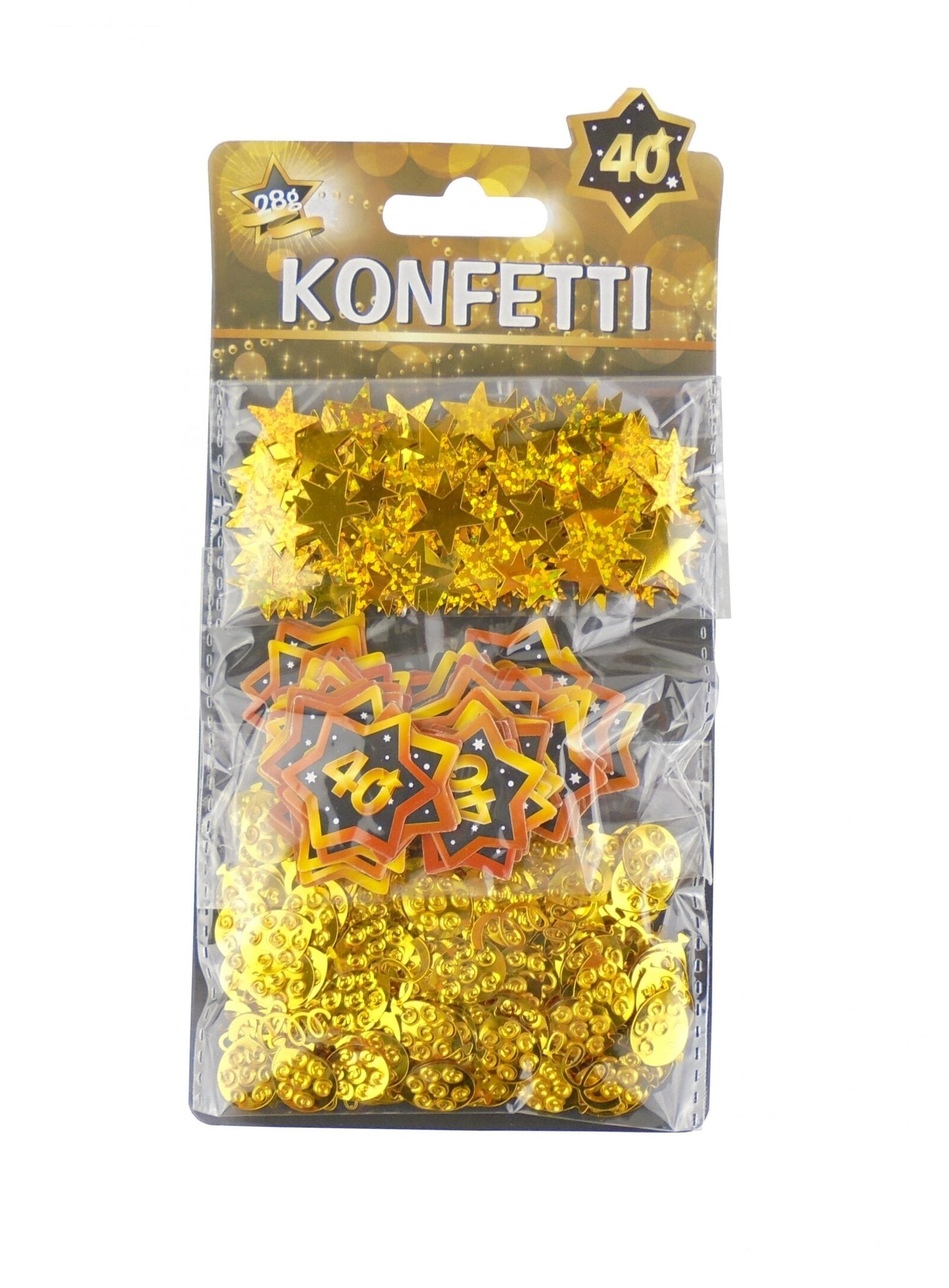 Konfetti-Mix zum 40. Geburtstag in schwarz/gold