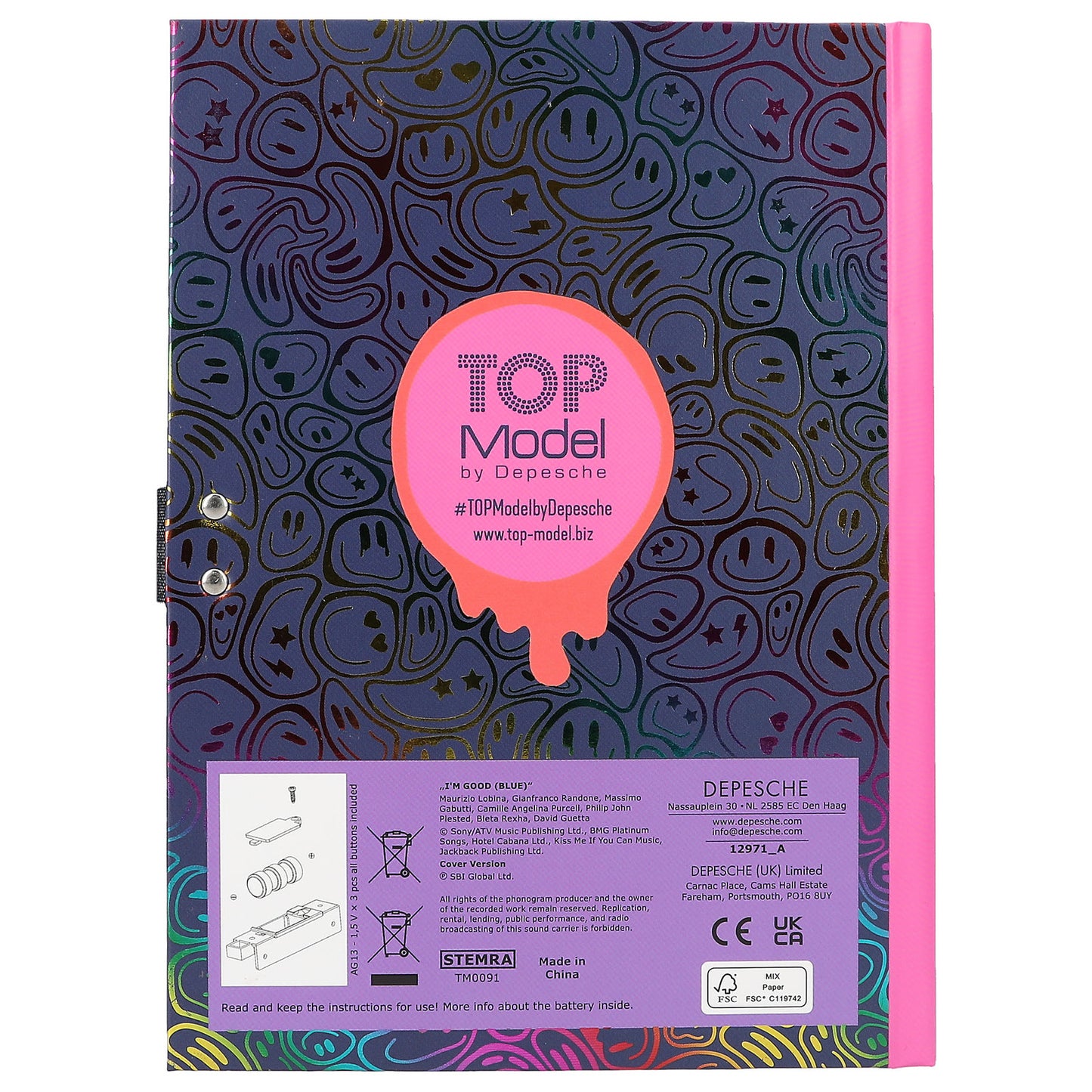 TOPModel Geheimcode Tagebuch mit Sound NIGHT LIGHT