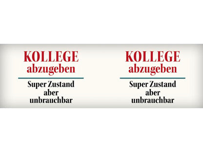 Motive vom Emaille Becher "Kollege abzugeben"