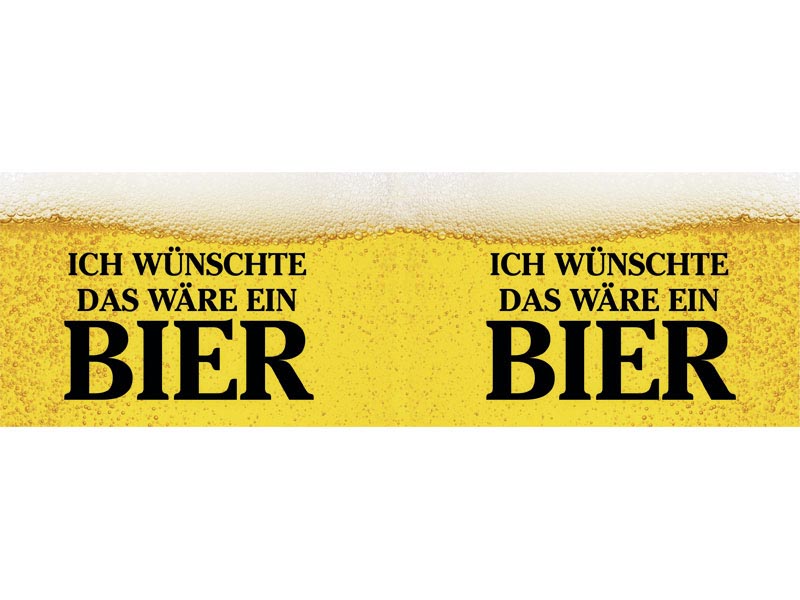 Motiv vom Emaille Becher "Ich wünschte das wäre ein Bier"
