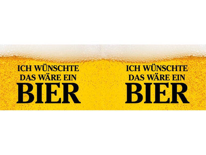 Motiv vom Emaille Becher "Ich wünschte das wäre ein Bier"