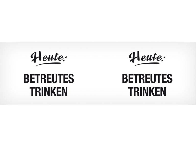 Motiv zum Emaille Becher "Heute: Betreutes Trinken"