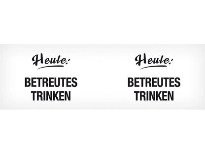 Motiv zum Emaille Becher "Heute: Betreutes Trinken"